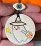 Ceramic cute ghost decoration with eyeball bead - Image 3