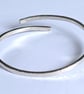 Narrow Hammered Bangle, Sterling Silver - Image 7