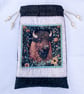 Handmade Quilted Bison Gift Pouch – Padded Drawstring Bag