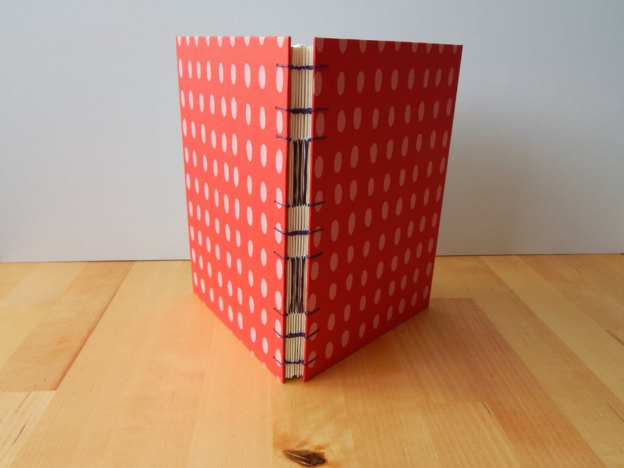 Artists A5 Sketchbook or Journal,red & pink spot Gifts for Artists 