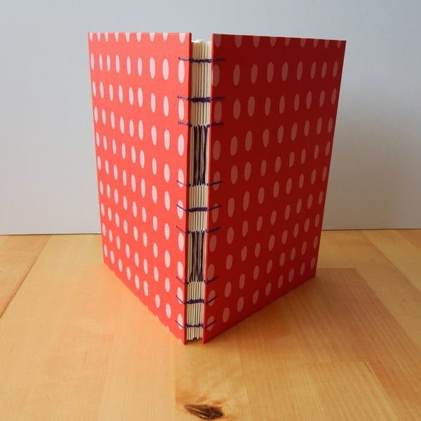 Artists A5 Sketchbook or Journal,red & pink spot Gifts for Artists 