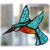 Kingfisher Suncatcher Stained Glass British Bird Handmade