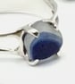 Rare Blue and White Seaham Multi Sea Glass Ring in Sterling Silver. - Image 5