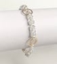 Sterling Silver Chainmaille Bracelet with 24k Gold Vermeil Infinity Symbols  - Image 1