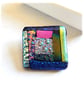 Dichroic L003 Luxury Fused Glass Patchwork Brooch Handmade  - Image 3