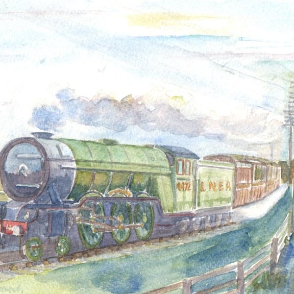 Classic Steam locomotive Fathers Day Card