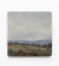 Rainy Landscape Original Oil Painting on Wooden Panel -4x4 Wall Art 
