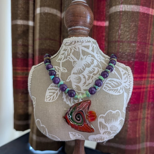 "Purple Sea" Necklace 