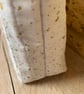 White and Gold Fabric Quilted Makeup Bag - Image 5