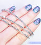Bracelet sterling silver beaded handmade stretchy stacking dainty - Image 1