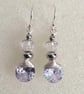 Sparkle earrings, cubic zirconia and quartz - Image 9
