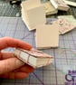Coptic Bound Tiny Floral Watercolour Sketchbook. Beige, white and gold. - Image 7