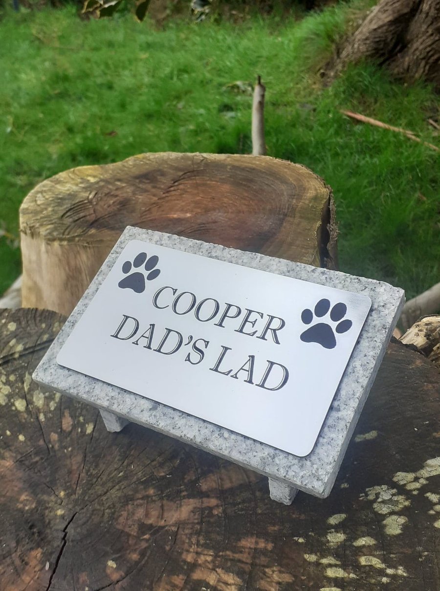 Pet Memorial Marker Pet Remembrance stone  Pet Headstone Pet Loss Plaque 