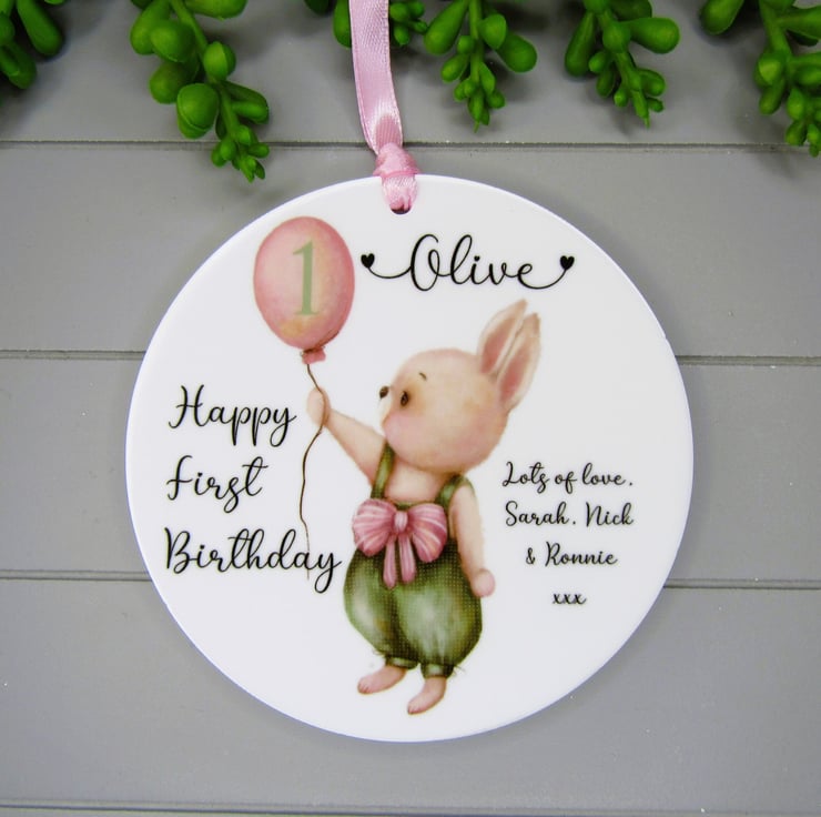 Personalised First Birthday Keepsake Gift. Baby Folksy
