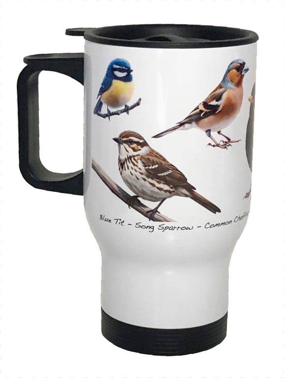 British Birds - 14fl oz Stainless Steel Travel Mug