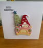 Handmade Christmas Card – Gnome Driving Home for Christmas - Image 4