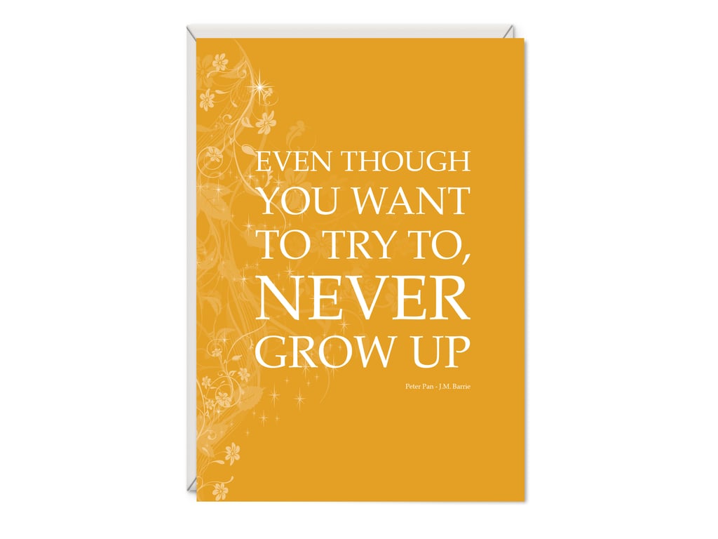 Peter Pan 'Never Grow Up' Greetings Card