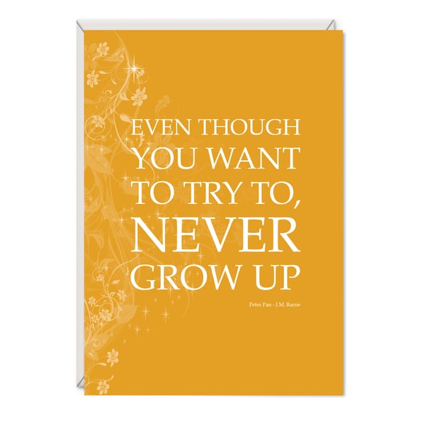 Peter Pan 'Never Grow Up' Greetings Card