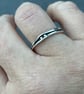 Gold Ebb and Flow Ring, freeform ring, mixed metals , wavy ring, oxidised ring,  - Image 6