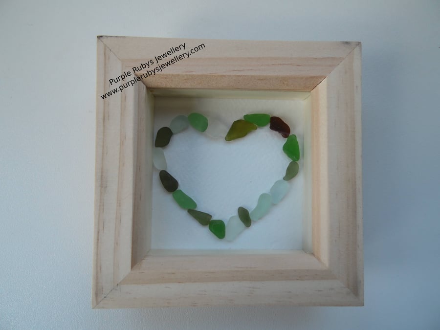 Heart of Cornwall Sea Glass Picture P164