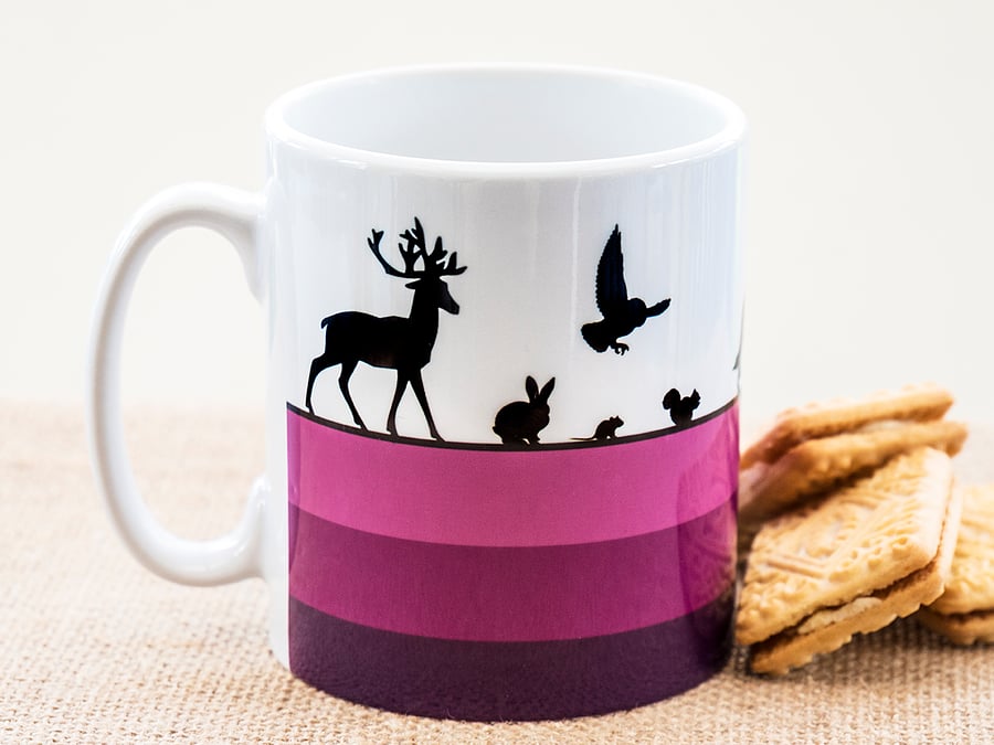 Woodland Animals Coffee Mug for Nature and Countryside Lovers