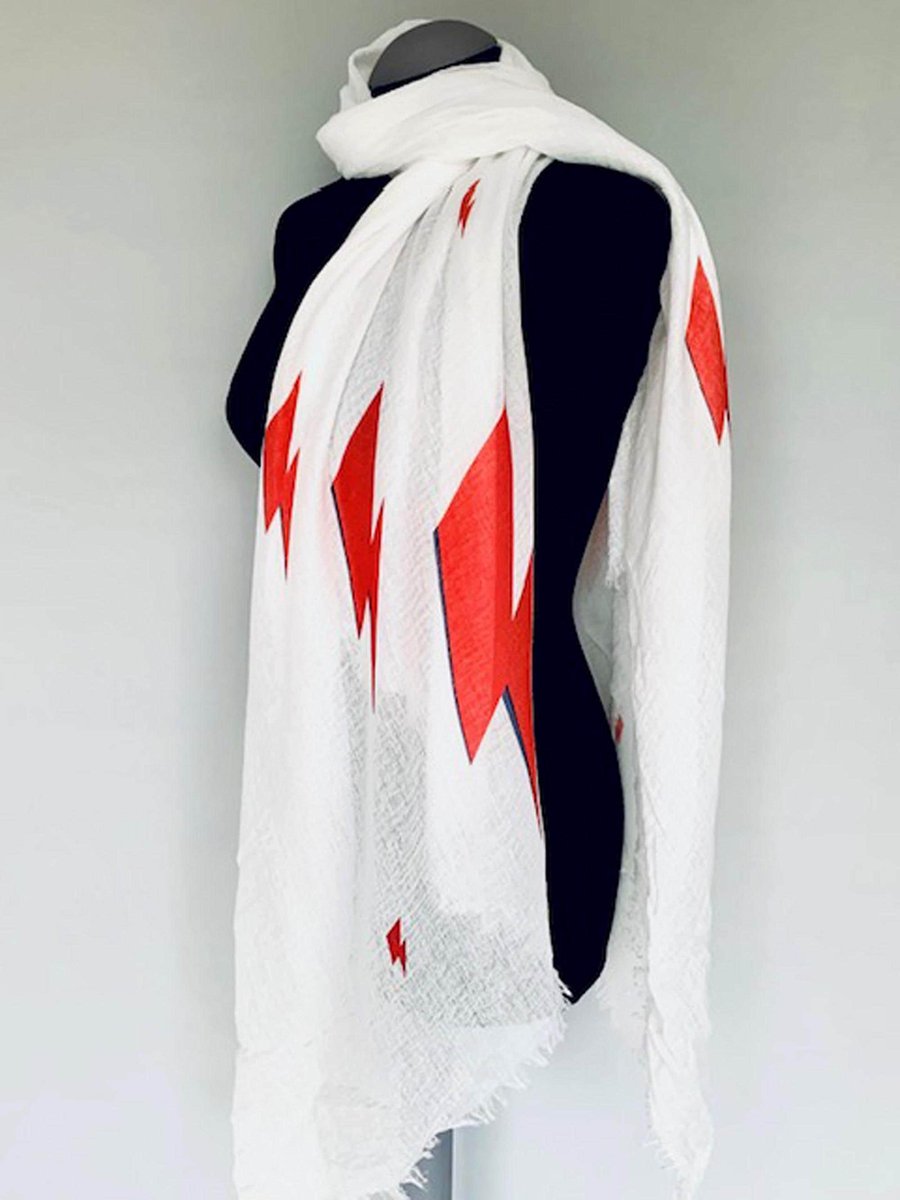 Ziggy Stardust Scarf David Bowie Inspired Thund... - Folksy