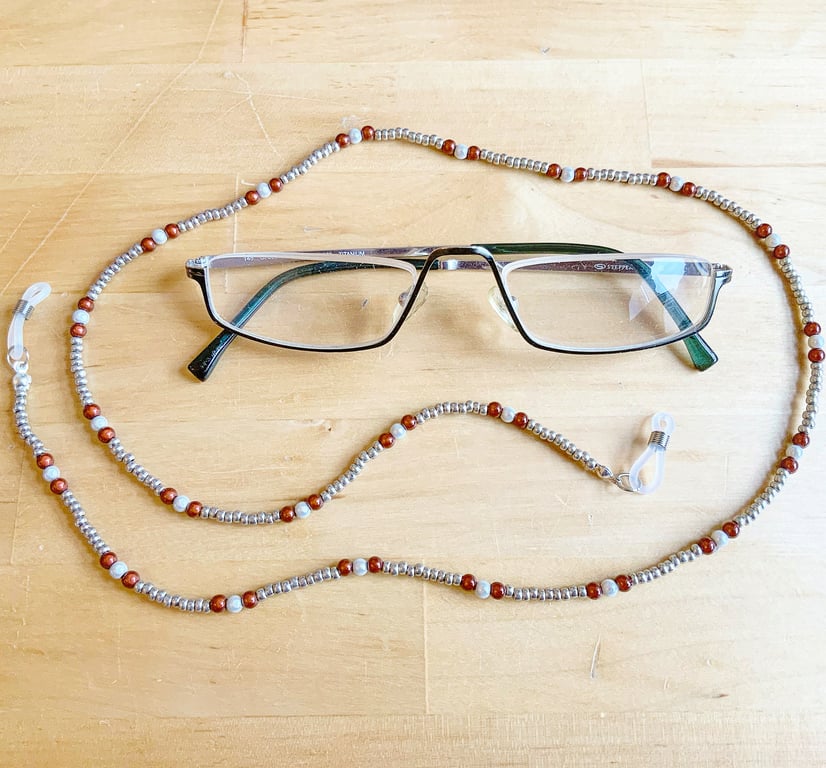 Reading Glasses Chain. Glasses Lanyard. Miracle Beads. Lanyard. Beaded Lanyard.