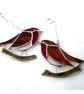 Robin Bird Suncatcher Stained Glass British Handmade  - Image 1