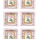 Vintage roses digital download ephemera card toppers