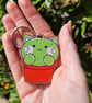 Cat Keyring, Cat Gift, Plant Keyring, Cat Birthday Gift, Cat Christmas Gift - Image 4