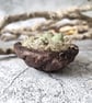 Handmade Bird Nest, Rustic Clay Bowl, Mini Trinket Dish, Wabi-Sabi Bowl - Image 3