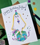Ghost birthday card, Happy birthday to boo! Funny friend spooky birthday card  - Image 3