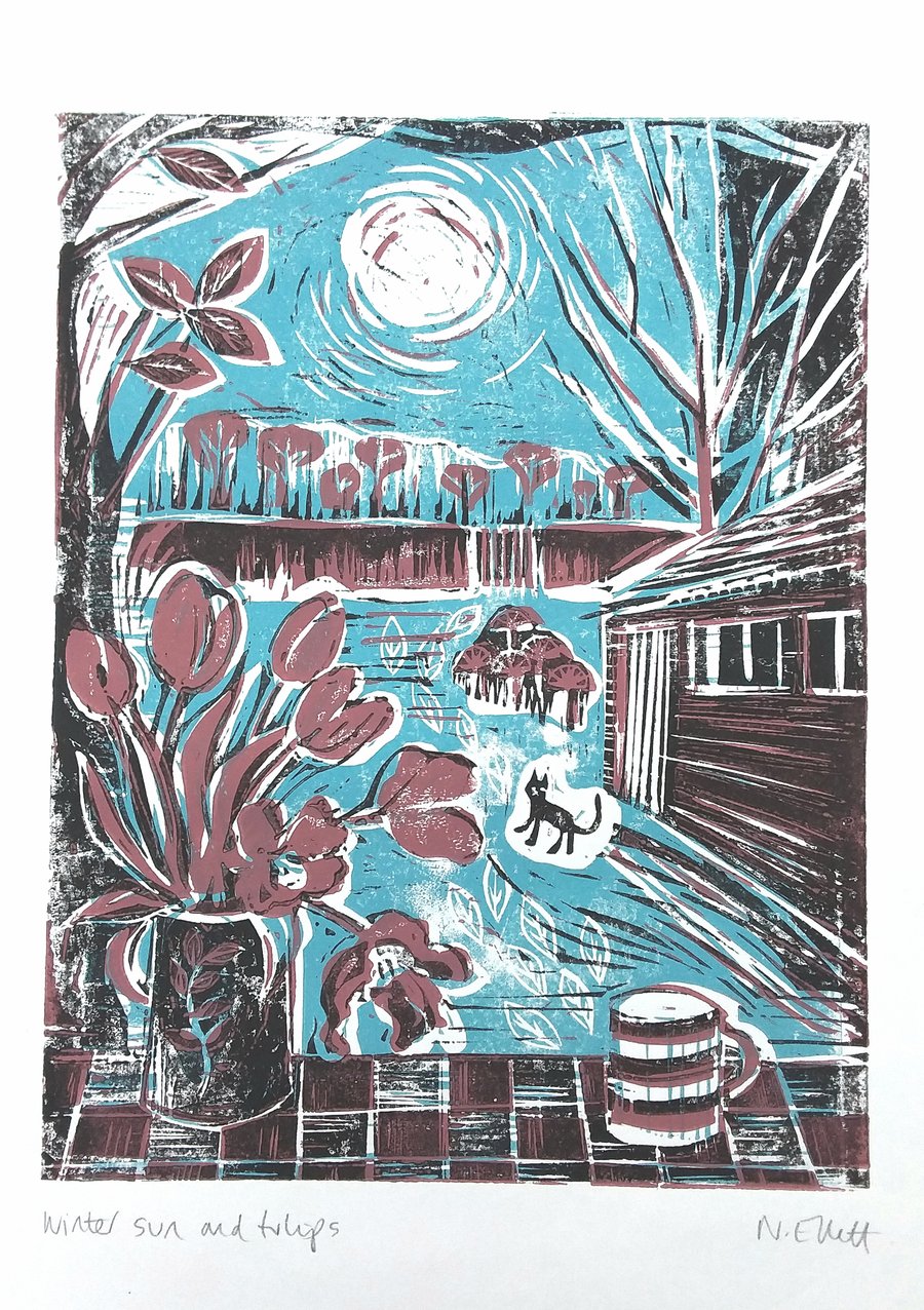 Winter Sun and Tulips