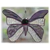 Birthstone Butterfly Suncatcher Stained Glass Amethyst February 054