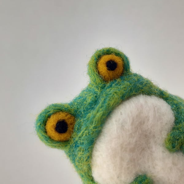 Little turquoise frog ornament