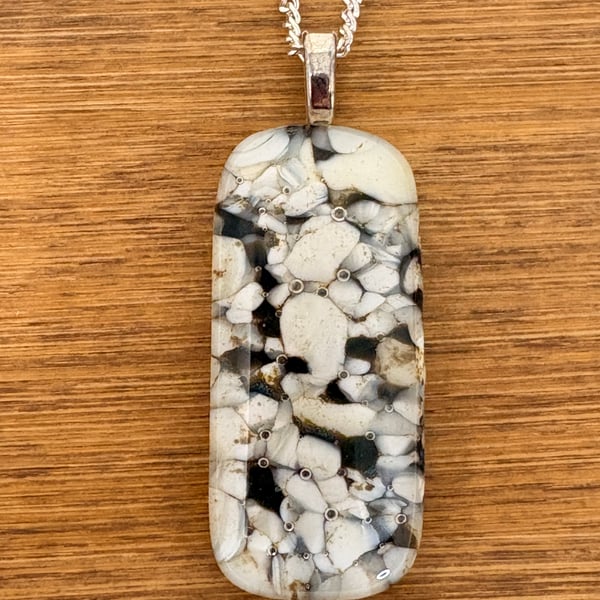 Pebble-like Fused Glass Pendant
