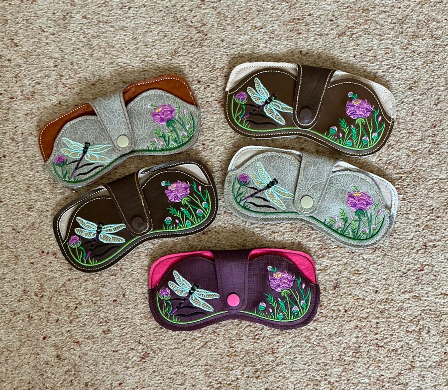 Bespoke, Handmade, Faux Leather, Art Deco,  Glasses, Spectacle, Cases 