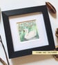 Miniature - Swan on a lily pond, original art, bird miniature - Image 8