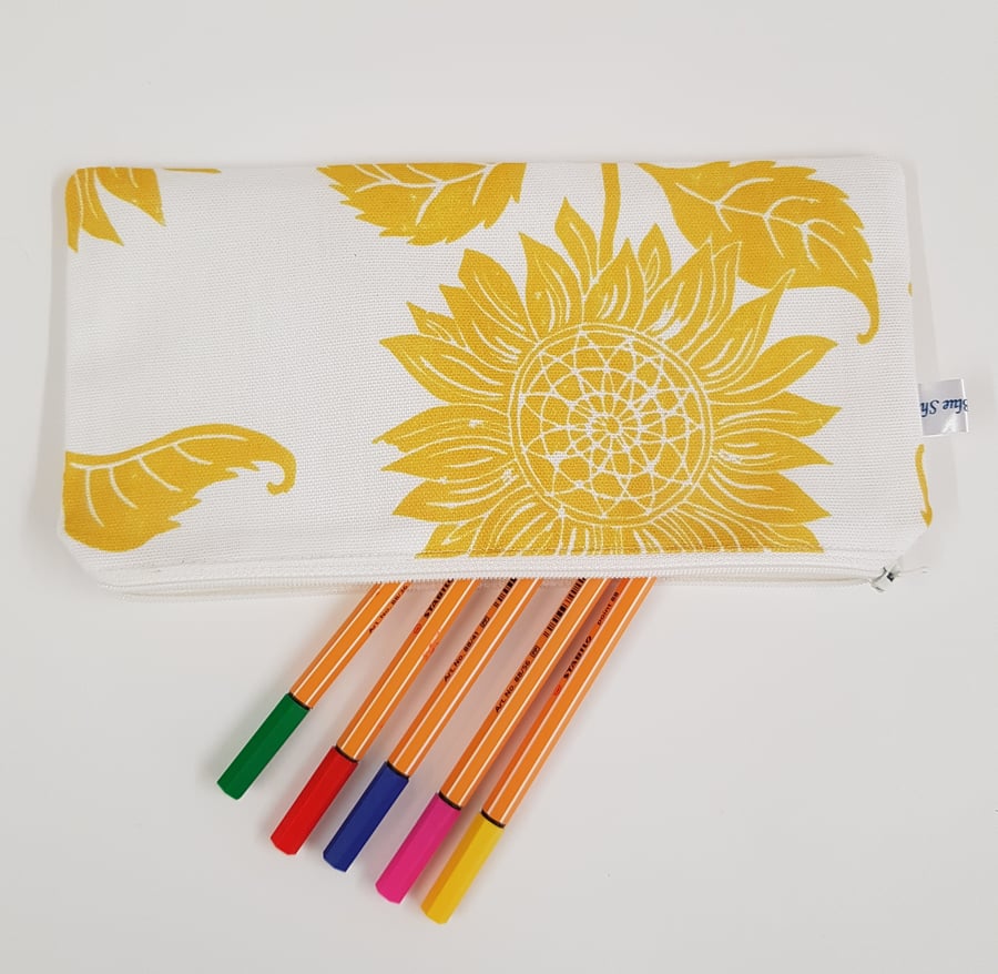 Yellow Sunflower Pencil Case