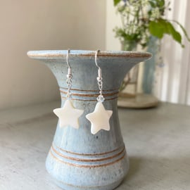 Shell Star Earrings with Swarovski crystal