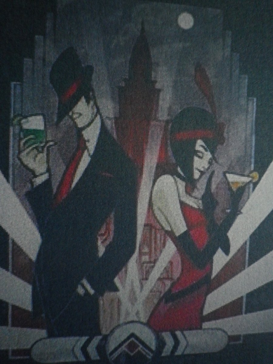 Stylish Couple 1932,A4 unframed , mounted, free hook & easel, free shipping 6765