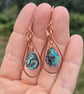Abalone shell and copper homemade earrings
