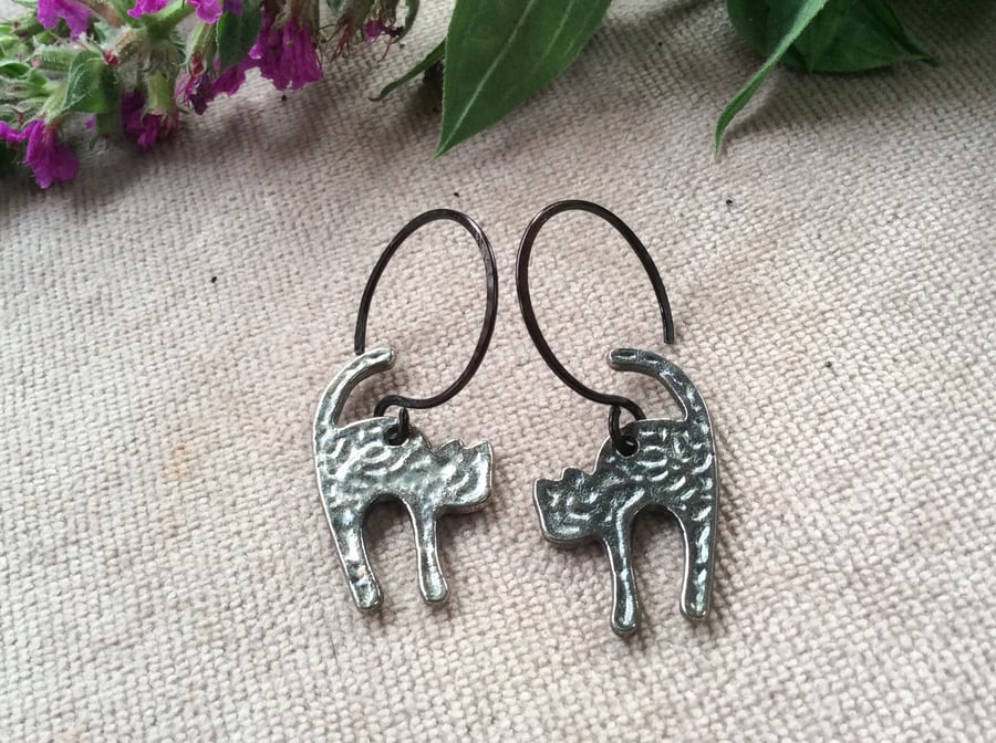 Black Cat Earrings