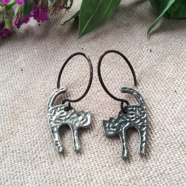 Black Cat Earrings