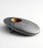 Pebble brooch with gilded hole that goes through the stone. Nature inspired. - Image 4