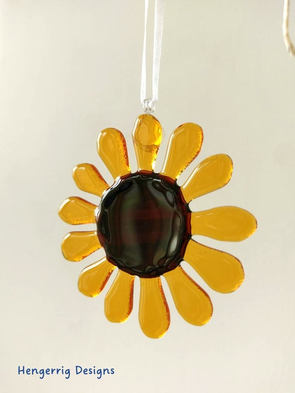 Fused Glass Sunflowers