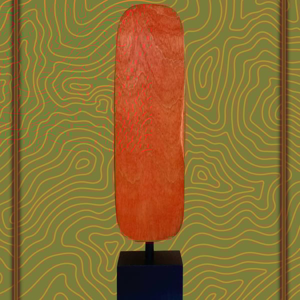 "Monolith" - abstract wooden sculpture 