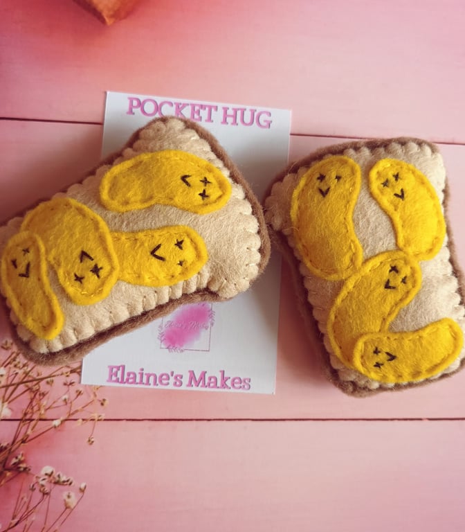 Jelly beanz on toast pocket hug (yellow) and pocket hug gift card 