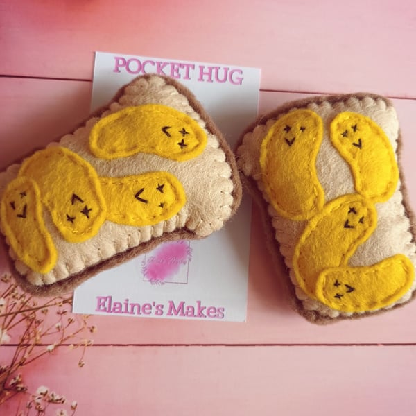 Jelly beanz on toast pocket hug (yellow) and pocket hug gift card 