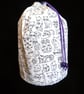 Doodle Cat Track Embroidered Project Bag - Image 2